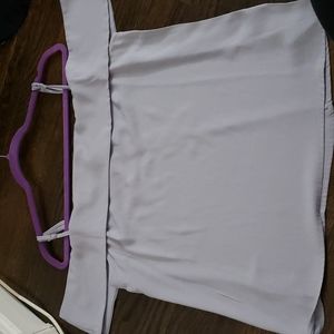 Women's Fashion Nova Light periwinkle off the shoulder top Sz Large